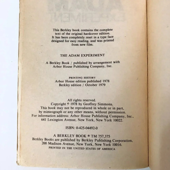 Under Heavens Bridge and The Adam Experiment Books - Picture 15 of 16